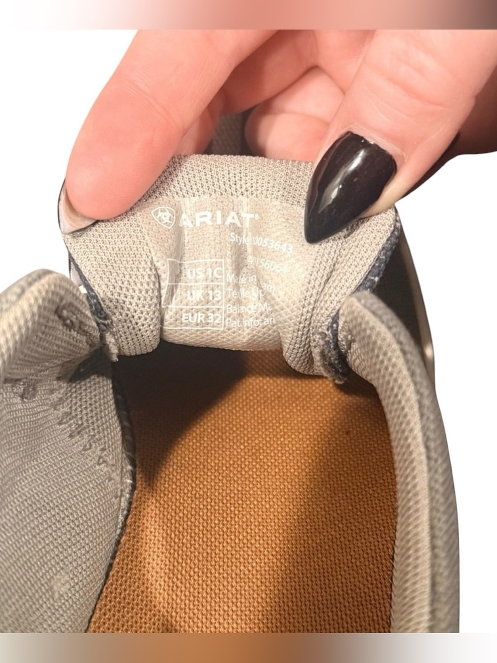 Ariat kids Hilo Canvas Slip On sz: 1 - Picture 7 of 7